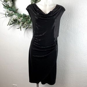 Clara Sun Woo Black Shimmery Dress size med
